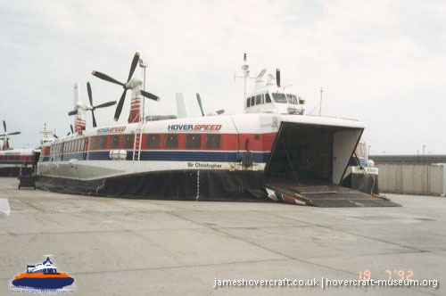 SRN4 Sir Christopher (GH-2008) with Hoverspeed -   (submitted by The <a href='http://www.hovercraft-museum.org/' target='_blank'>Hovercraft Museum Trust</a>).